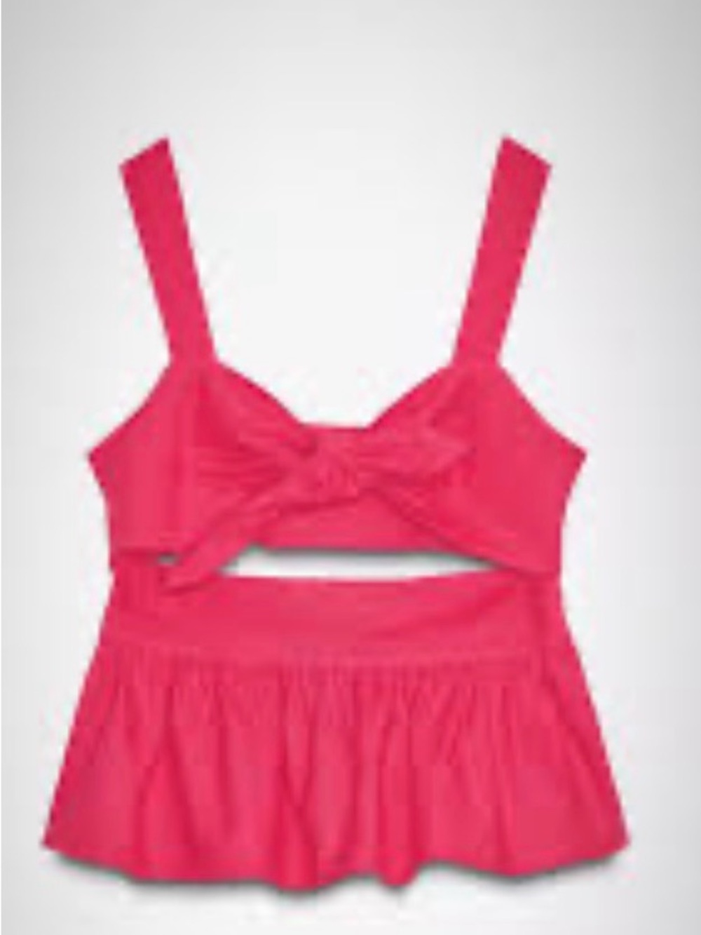 Zara red Bow-Front Top with cut outs